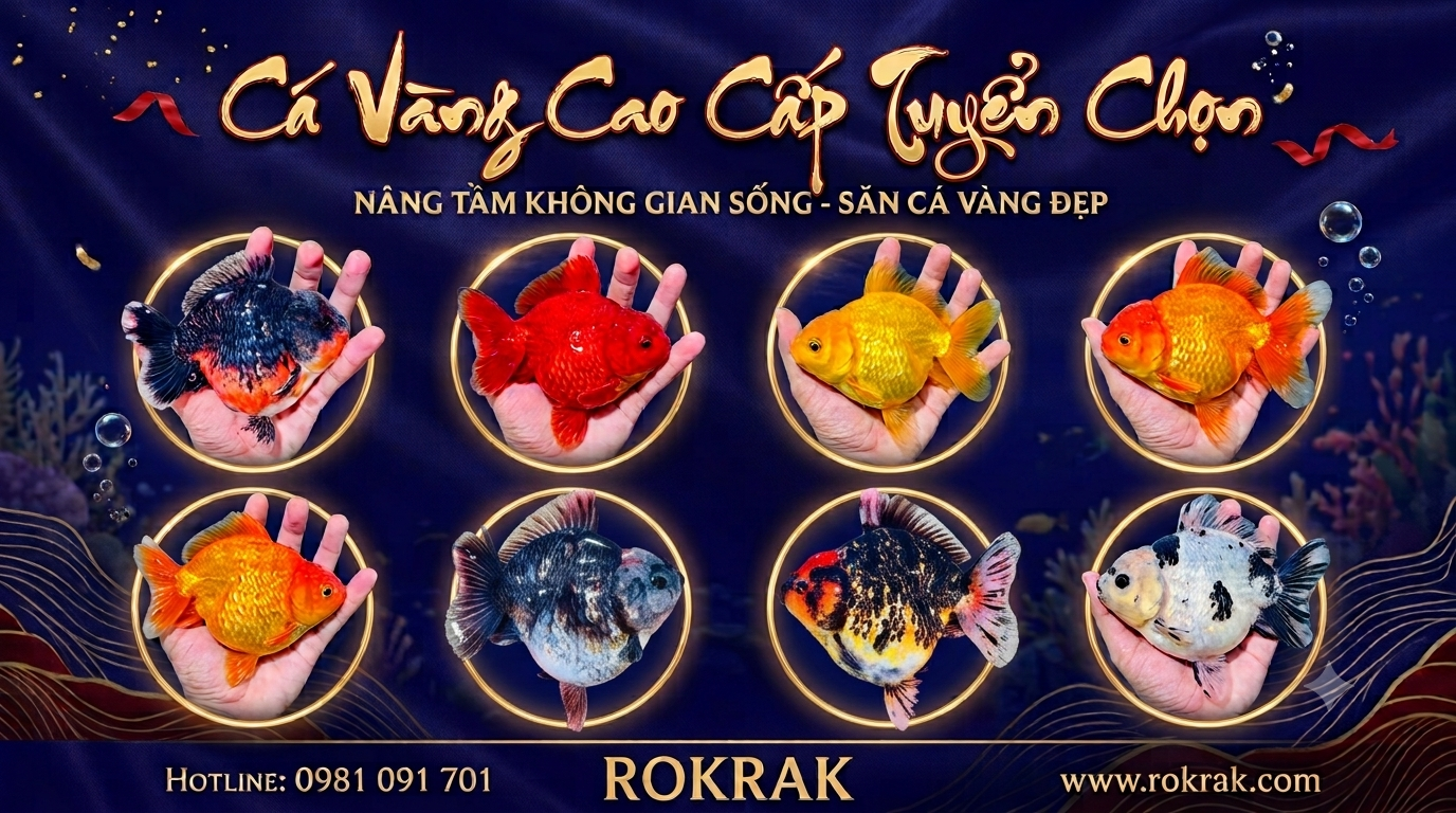 cá vàng oranda ranchu cao cấp tuyển chọn